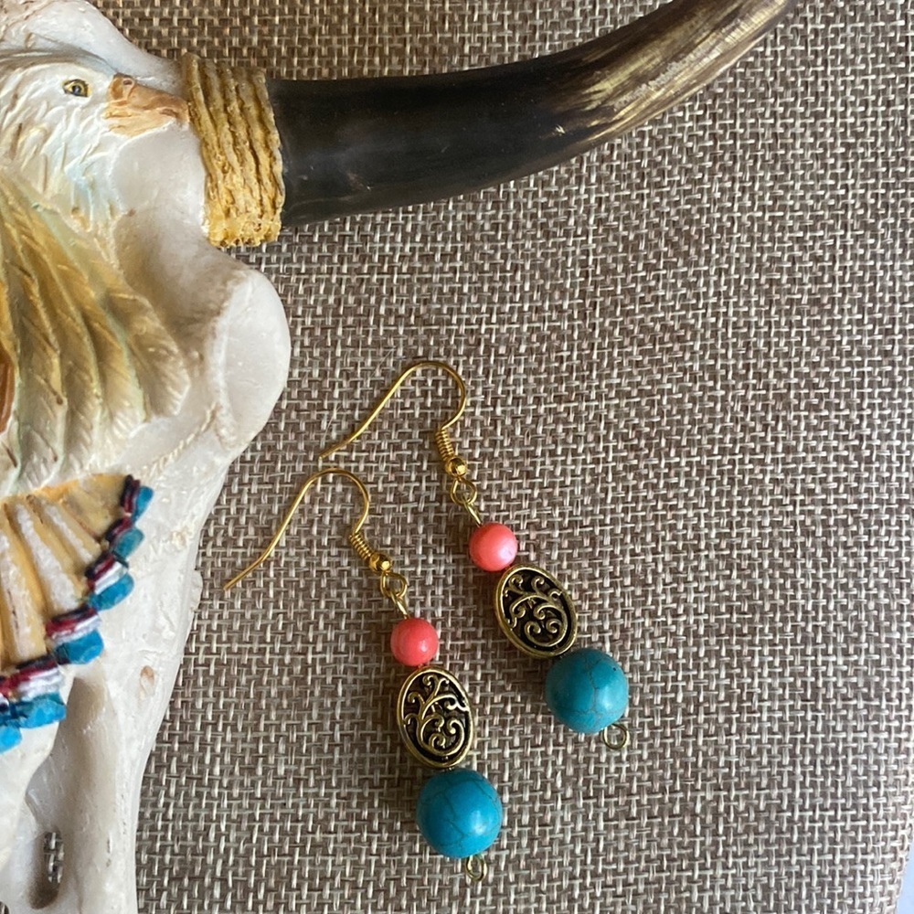 Southwestern Beaded Earrings - Handmade by Me